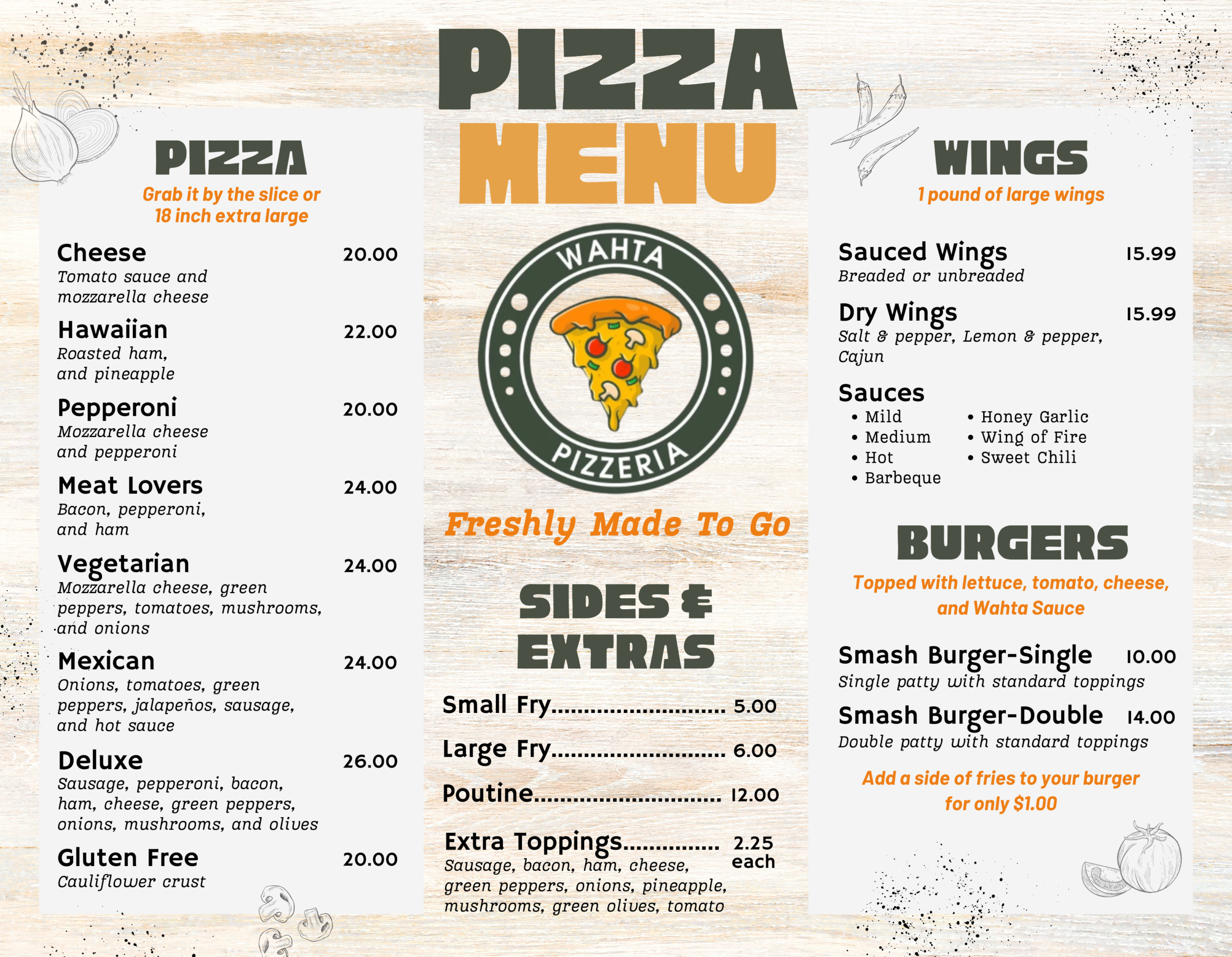 food menu